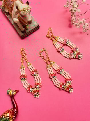 Kamal Necklace Diwali Pooja Set-Idol Height 3 - 5 inches