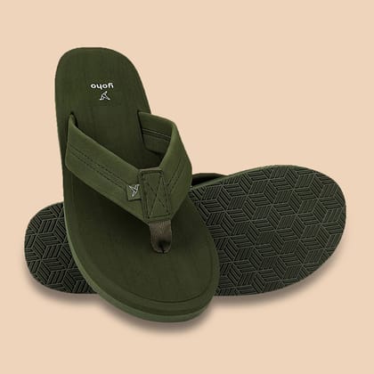 Bubbles Orthopedic Slippers For Men-Olive Green / 6