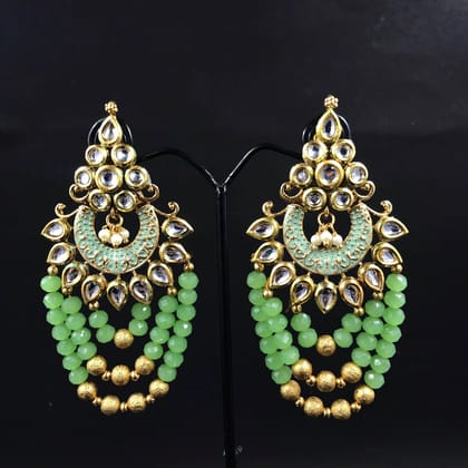 Latest Kundan Stone Earrings Design-Garden