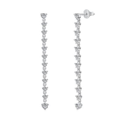 LINE ME UP EARRINGS - Fine Silver-Silver