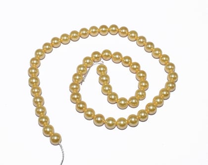 Natural Freshwater Round Pearl Oysters Loose Beads for  Craft & Jewelry Making.  FWP-020-Per String Of Approx 56 Pcs / 7 MM