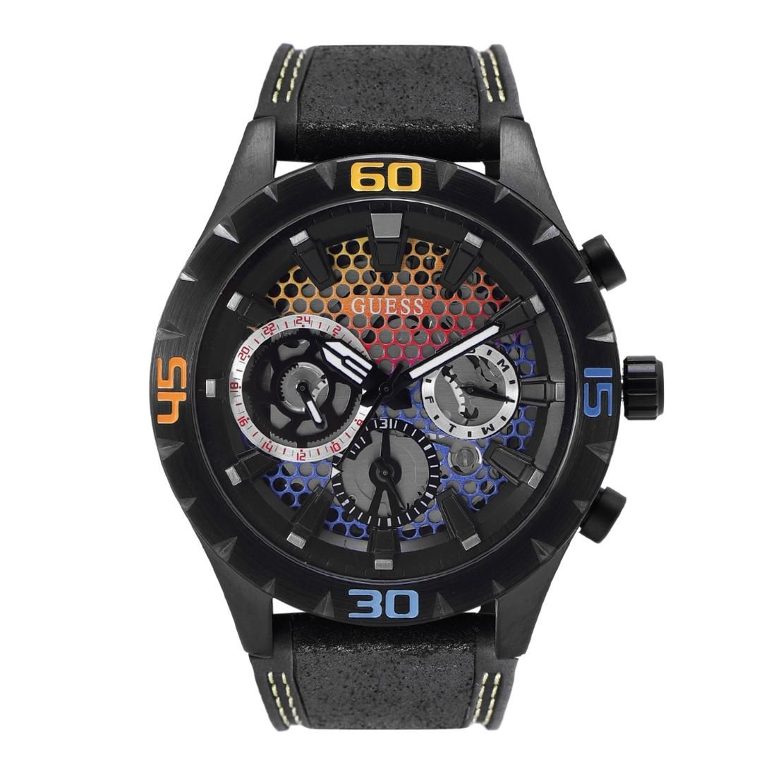 Guess Men 46 mm Black Dial Analog Watch- GW0514G2-Black