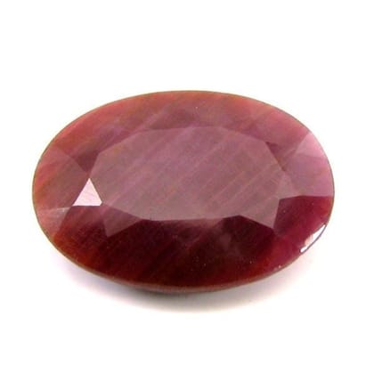 13.1Ct Natural Untreated Ruby (MANIK) Oval Cut Rashi Sun Gemstone