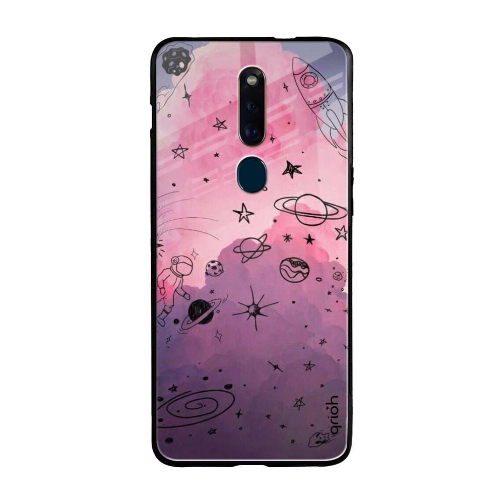 Space Doodles Glass Case for Oppo F11 Pro