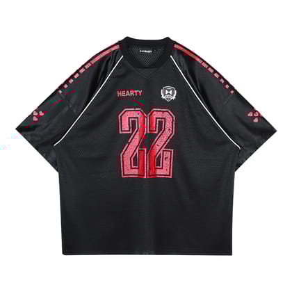 HEARTY JERSEY BLACK/RED 22-XXS