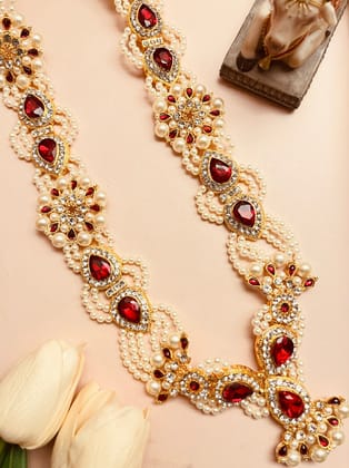 Temple Haar - Long Necklace-Idol Height 10 - 15 inches