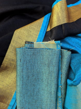 Handwoven Pure Linen Saree