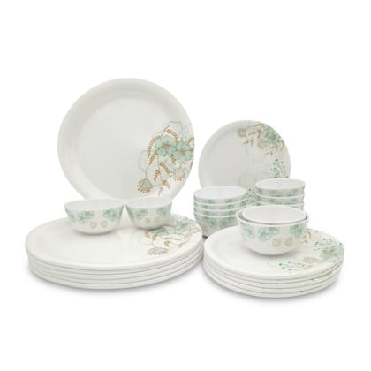 SUPERWARE | Pure Melamine | Dinner Set - HAVEN | Set Of 24 Pcs. | Stain Free, Glazed Finish