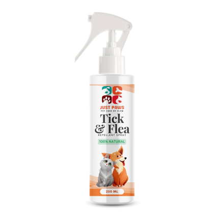 Just Paws™ Tick and Flea Repellent Spray for All Pets | Tick and Flea Remover for Dogs and Cats