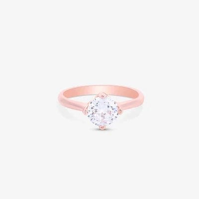 Cz Classic Sparkle Ring-Rose Gold / 7