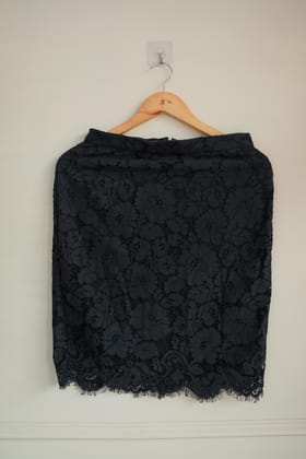 Floral Net Short Skirt-S