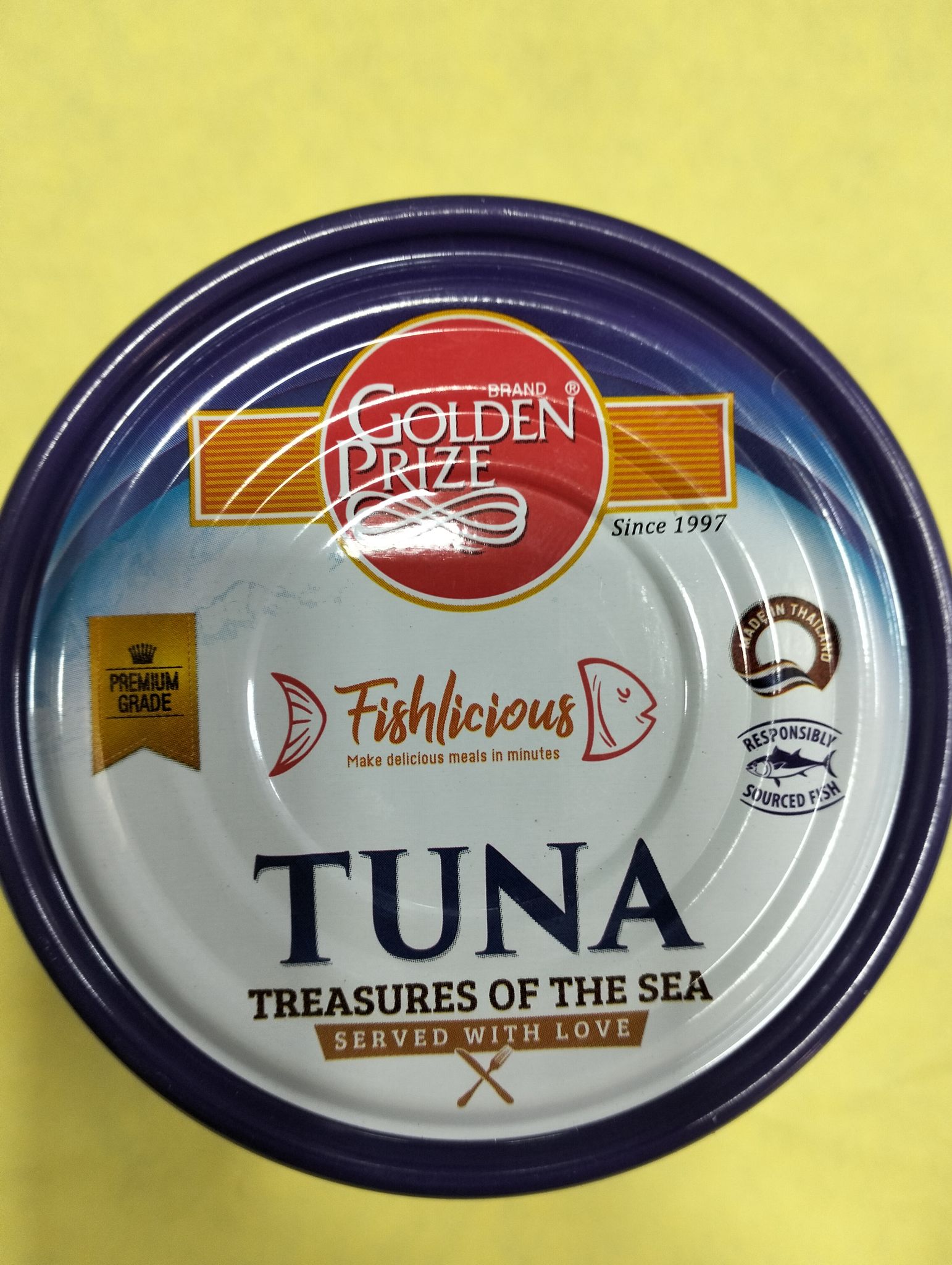 Golden Prize Fishlicious Tuna Treasures of the sea Served with love 