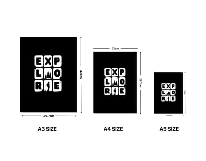 "EXPLORE"- Shiny & Sturdy Metallic Poster – Art That Pops & Sticks (Literally!)-A5