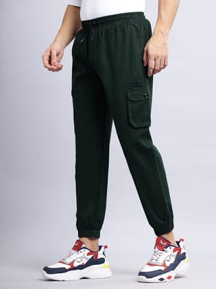 Green Dual Pocket Cargo Joggers-28