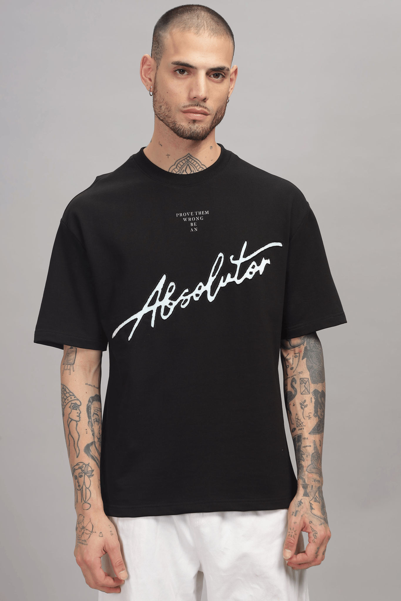 Absolutor Inner Patch Oversized Black T-shirt-S