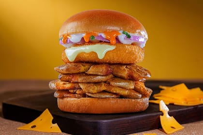 Cheese Blast Spicy Aloo Crunch Burger