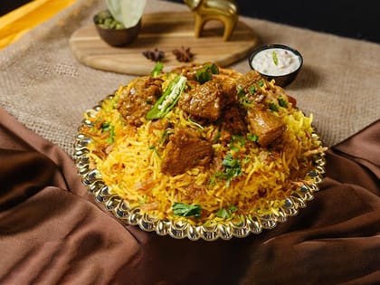Mutton Dum Biryani (Boneless, Serves 1)