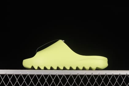 adidasMens Yeezy Slide - Glow Green-Euro 41