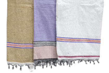 Vibrant Cotton Towel Set of 3 in Off white- Green - Light Blue |Pure Cotton | Blue Colour Towel Set | Home Essentials
