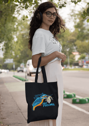 Catching Fish | Tote Bag-Black