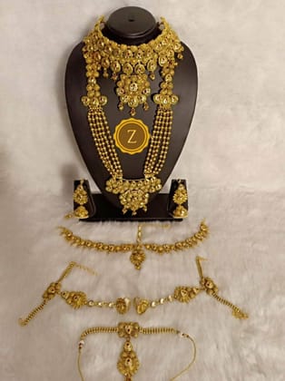 ZEVAR I Gold Plated Bridal Jewellery Set