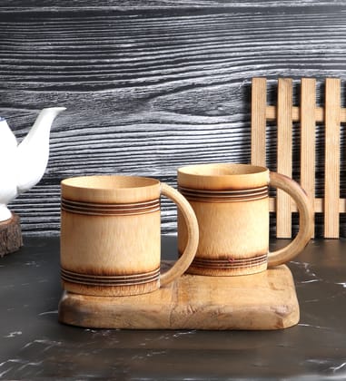 Natural Bamboo Coffee Mug-Set of 2
