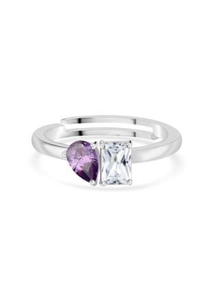 Toi Et Moi Amethyst Ring-Adjustable