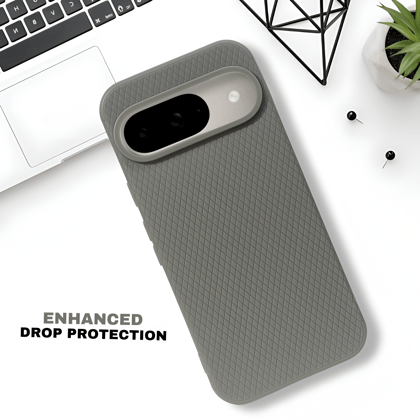 Grey Line Wave Silicone Case for Google Pixel 9