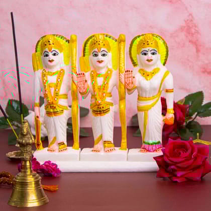 Ram Darbar, White Marble Statue - Handicraft Bazaar-6 Inches / Marble