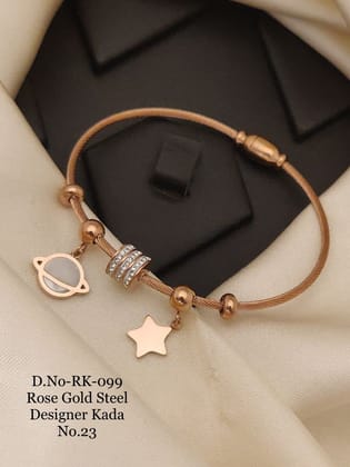Fancy Design with Diamond Gold Plated Bracelet