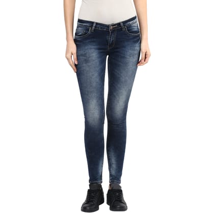Women's Skinny Fit Jeans - Dark Blue (NO EXCHANGE NO RETURN)-26 / Dark Blue