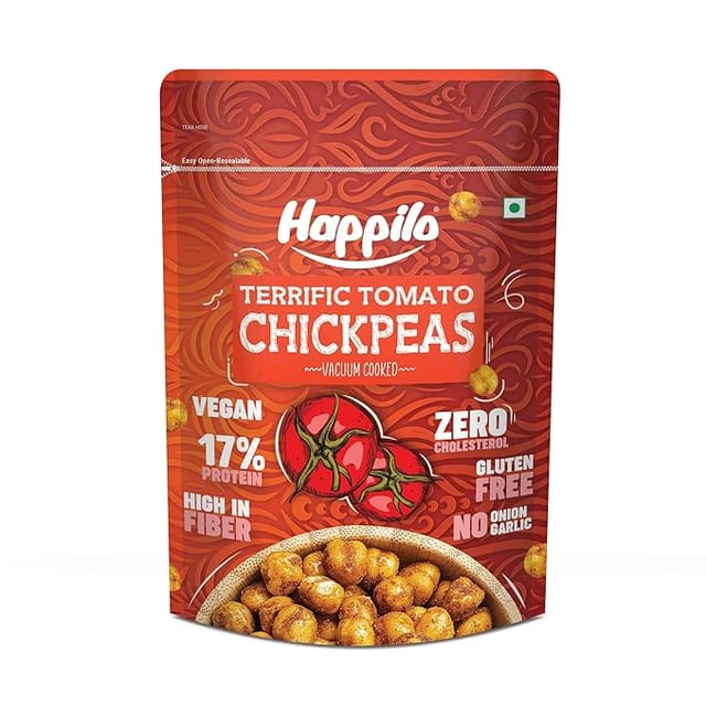 Happilo Premium Super Snack Terrific Tomato Chickpeas 110g Crunchy and Delicious Super Healthy