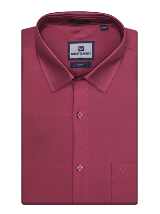 Mens Taffeta Relax Fit Light Maroon Colour Shirt Zest-36 / F/S / Light Maroon
