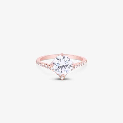 Elegant Inverted Ring-Rose Gold / 6