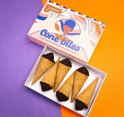 Cone Bites Chocolate (Pack Of 6 Mini-Cones)