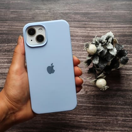 Cloud Blue Original Silicone Case For Apple Iphone 14 Plus