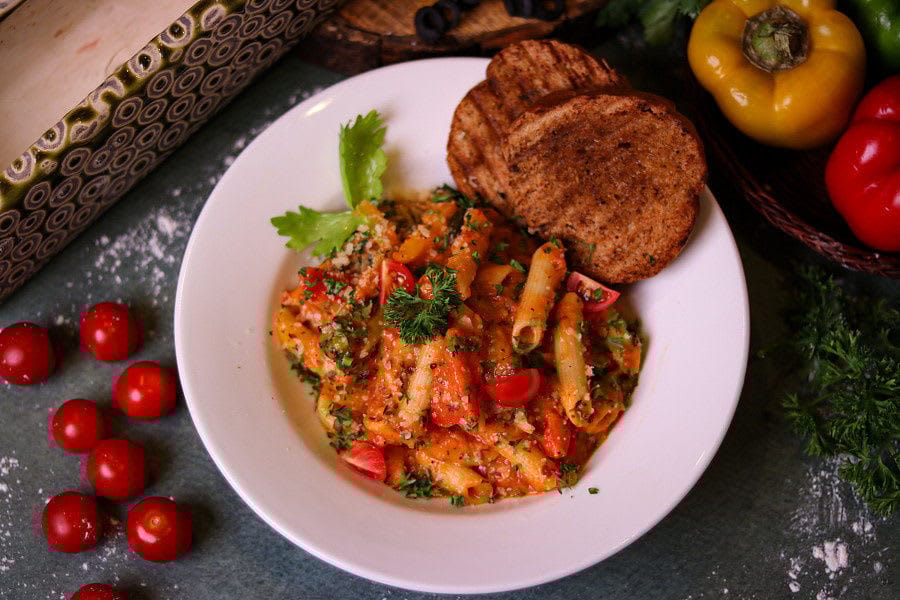 Veg penne arrabiata pasta