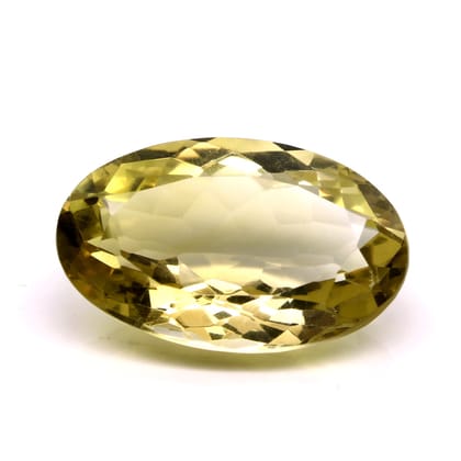 71Ct A+ NATURAL Lemon Quartz Oval Faceted Gemstone
