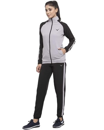 Invincible Women’s Light Weight Lounge Tracksuit-Grey_Black / S