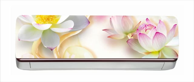 DreamKraft Decorative Flower AC Sticker (Multicolor PVC Vinyl, 30cm X 91cm)