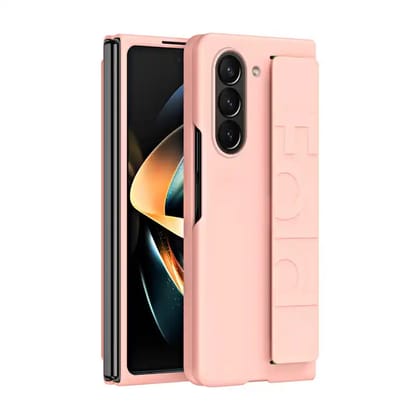 Valente Hard Polycarbonate Tpu Case Cover With Wrist Strap For Galaxy Z Fold 6-Pink