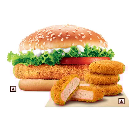 BK Chicken+Crunchy Chicken Nuggets(4pcs),
