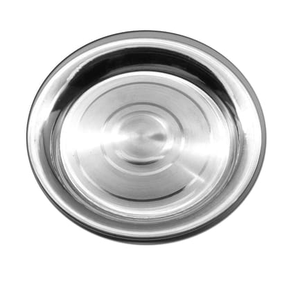 Pure Silver Plate Thali for Gift, Tilak teeka Pooja remedies 4 Inch