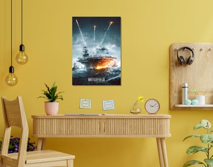 "BATTLEFIELD: WAR AGAINST THE EVIL"- Shiny & Sturdy Metallic Poster  Art That Pops & Sticks (Literally!)-A3