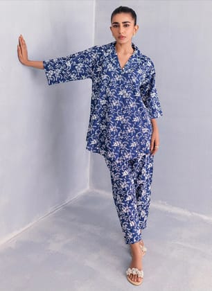Image Summer RTW '24 - Navy Blue CO-ORD Set ICSE-212730-S