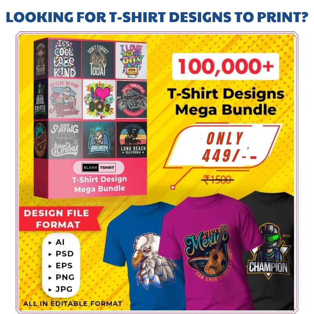 1,00,000+ UNIQUE T-SHIRT DESIGN BUNDLE