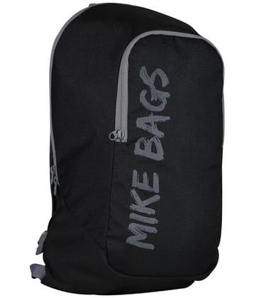 MIKE 15 Ltrs Black Polyester College Bag - Black