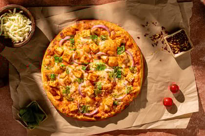 2x Cheese & Toppings: Peppy Paneer Makhani Pizza - Naples
