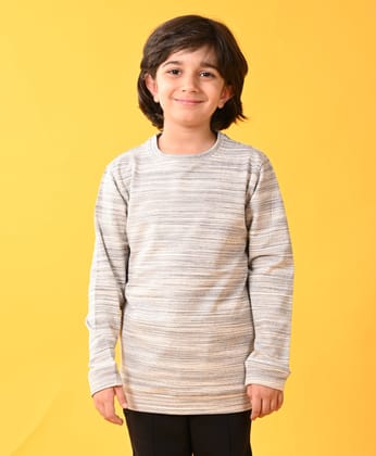 STRIPE GREY BOYS SWEATSHIRT - GREY-1-2 YEARS / 1N / GREY