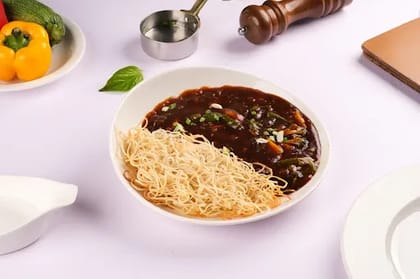 Veg Pan Fried Noodles With Chilli Bean